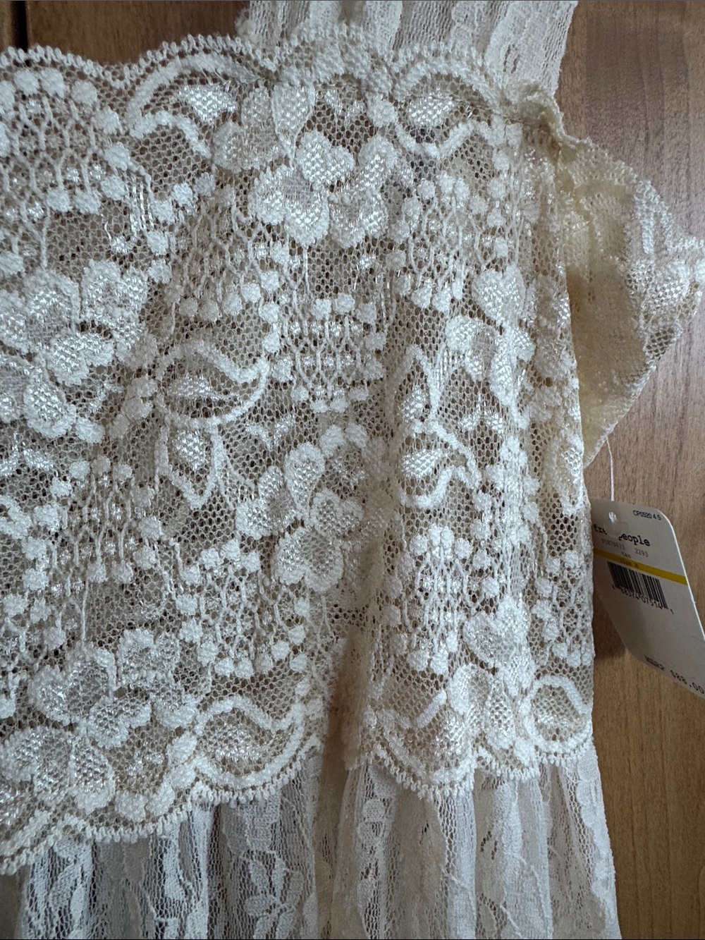 Free People Lace Empire-Waist Chemise Slip in Ivory - Picture 3 of 6